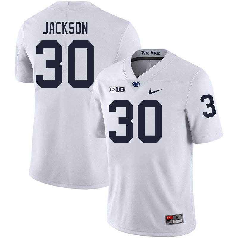 Men #30 Kari Jackson Penn State Nittany Lions College Football Jerseys Stitched-White